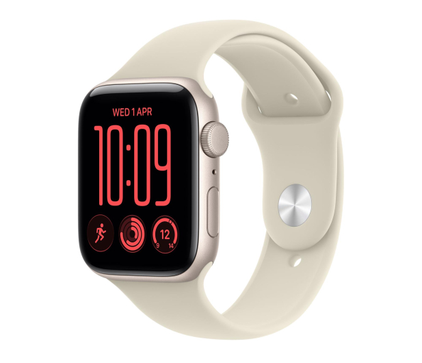 Apple Watch SE 3 44/Księżycowa Poświata Alu/Piaskowy Pasek S/M GPS - 1595828 - zdjęcie
